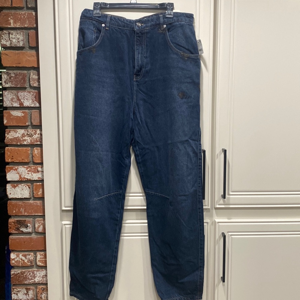 NWT We The Free Augusta High Rise Slim Barrel Jeans 32 stormy weather